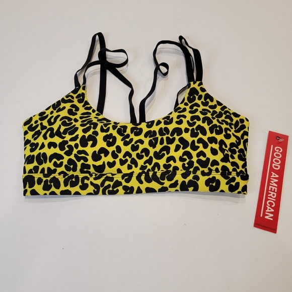 Good American Sunbeam Leopard Sports Bra Sz 0 (XS) NWT - Picture 5 of 11
